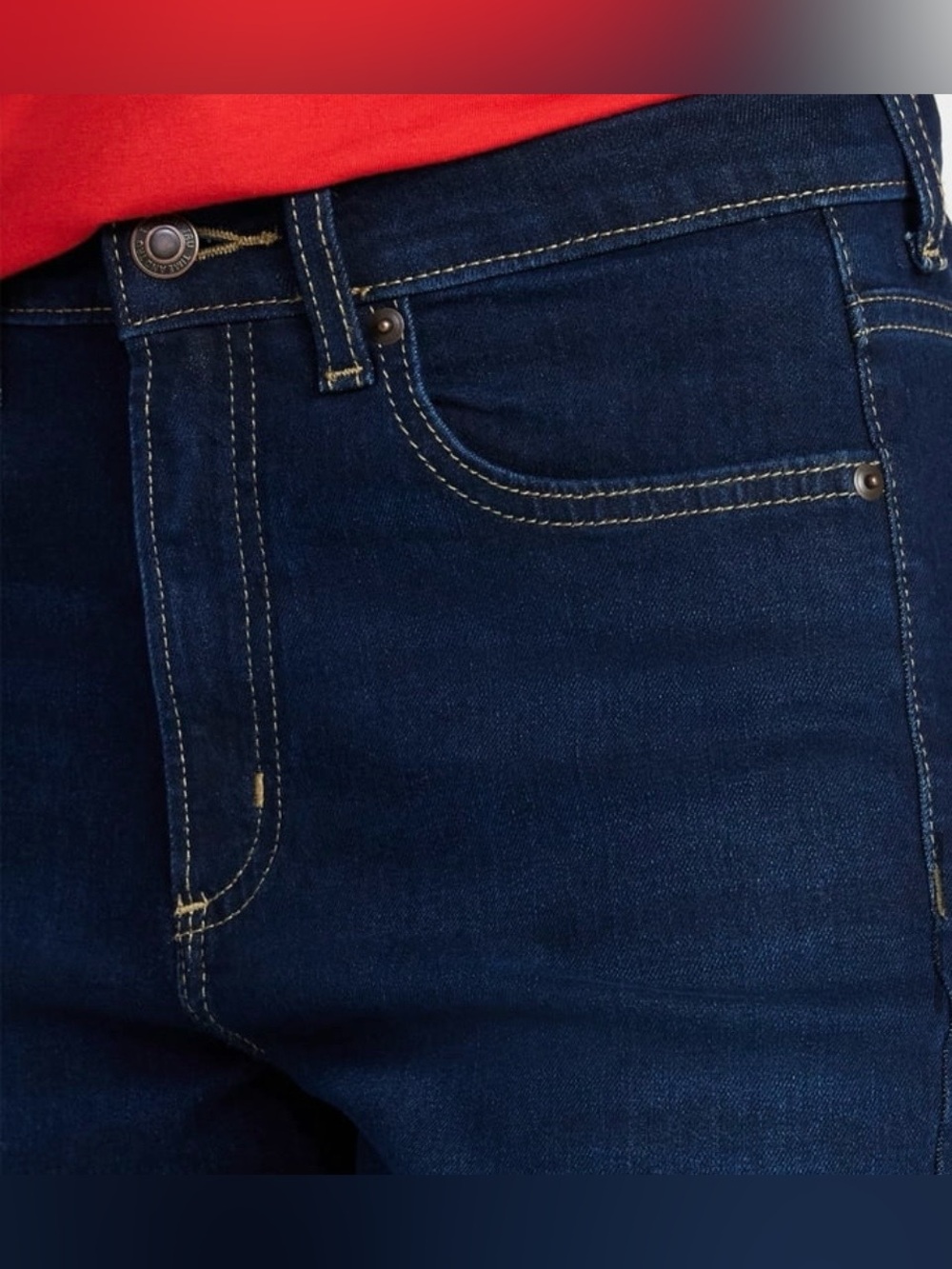 Classic Dark Blue Women's Jeans - Time & Tru - Picture 2 of 4